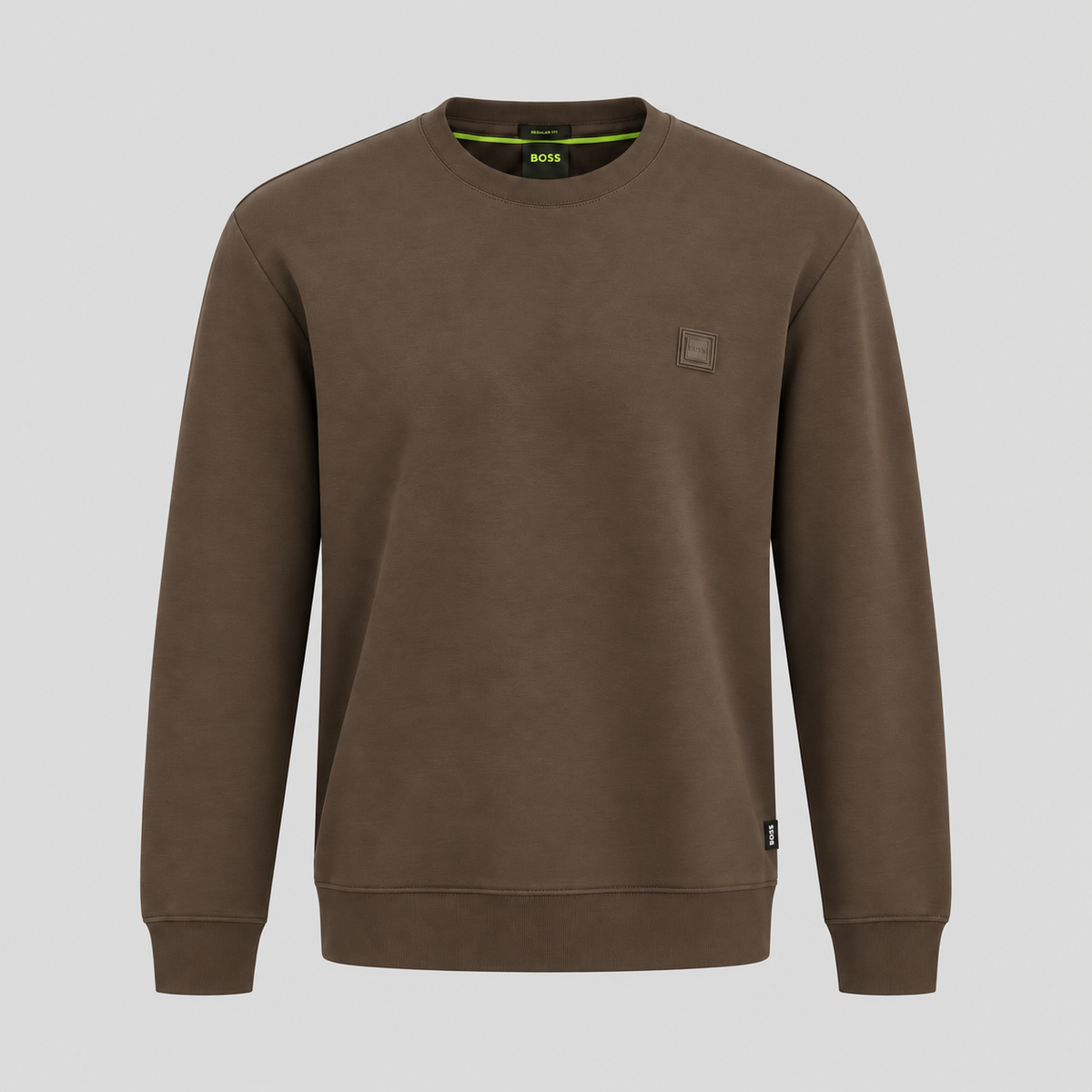 BOSS Crew-Neck Sweatshirt With Logo Badge