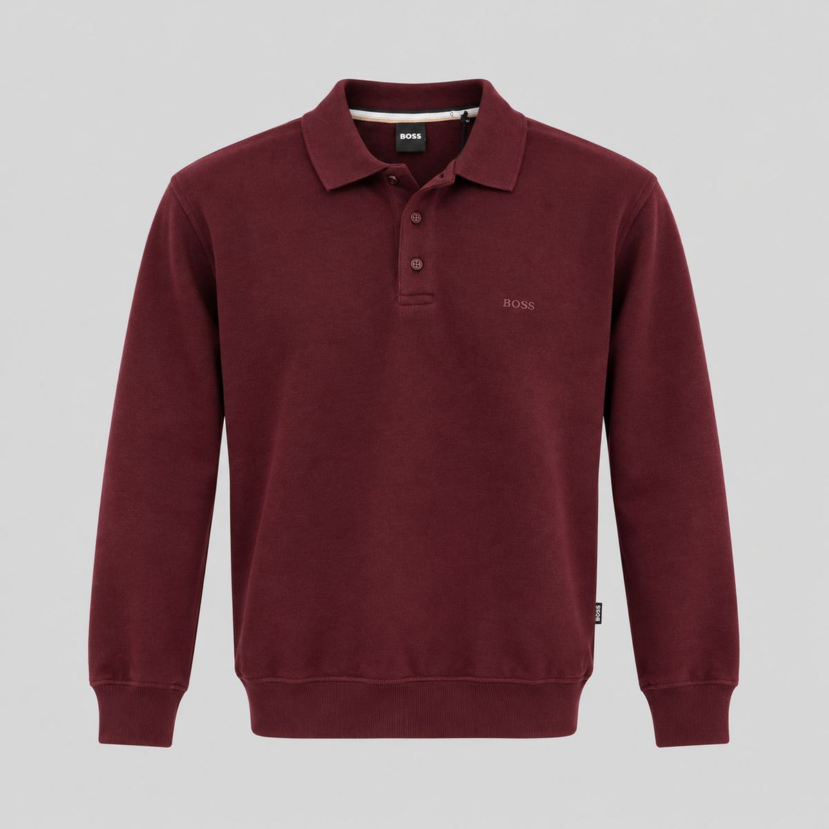 BOSS Long-Sleeve Polo Sweatshirt