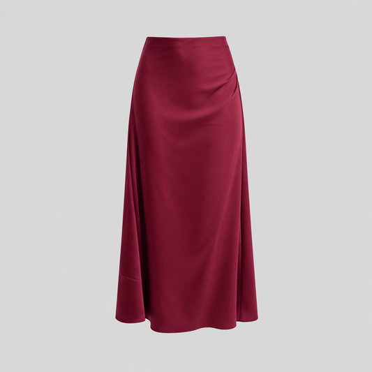 Satin Midi Skirt