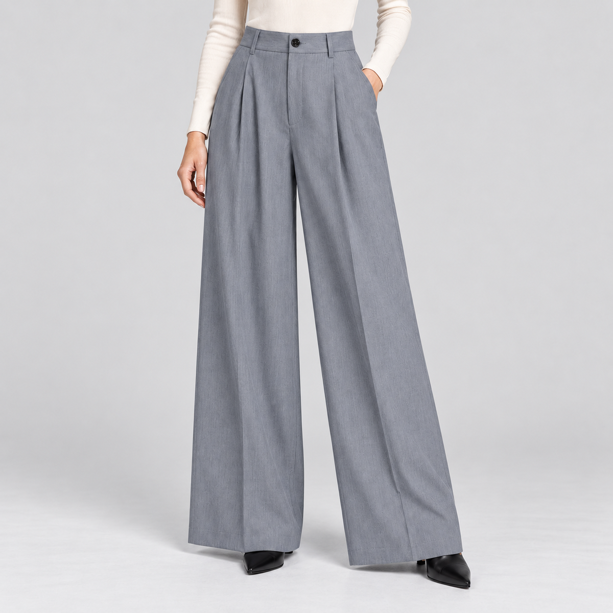 High Waist Pleated Pants