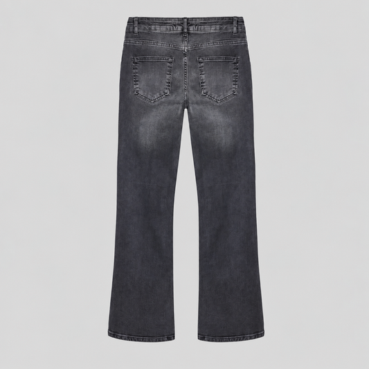 Low-Waist Stretch Flare Jeans