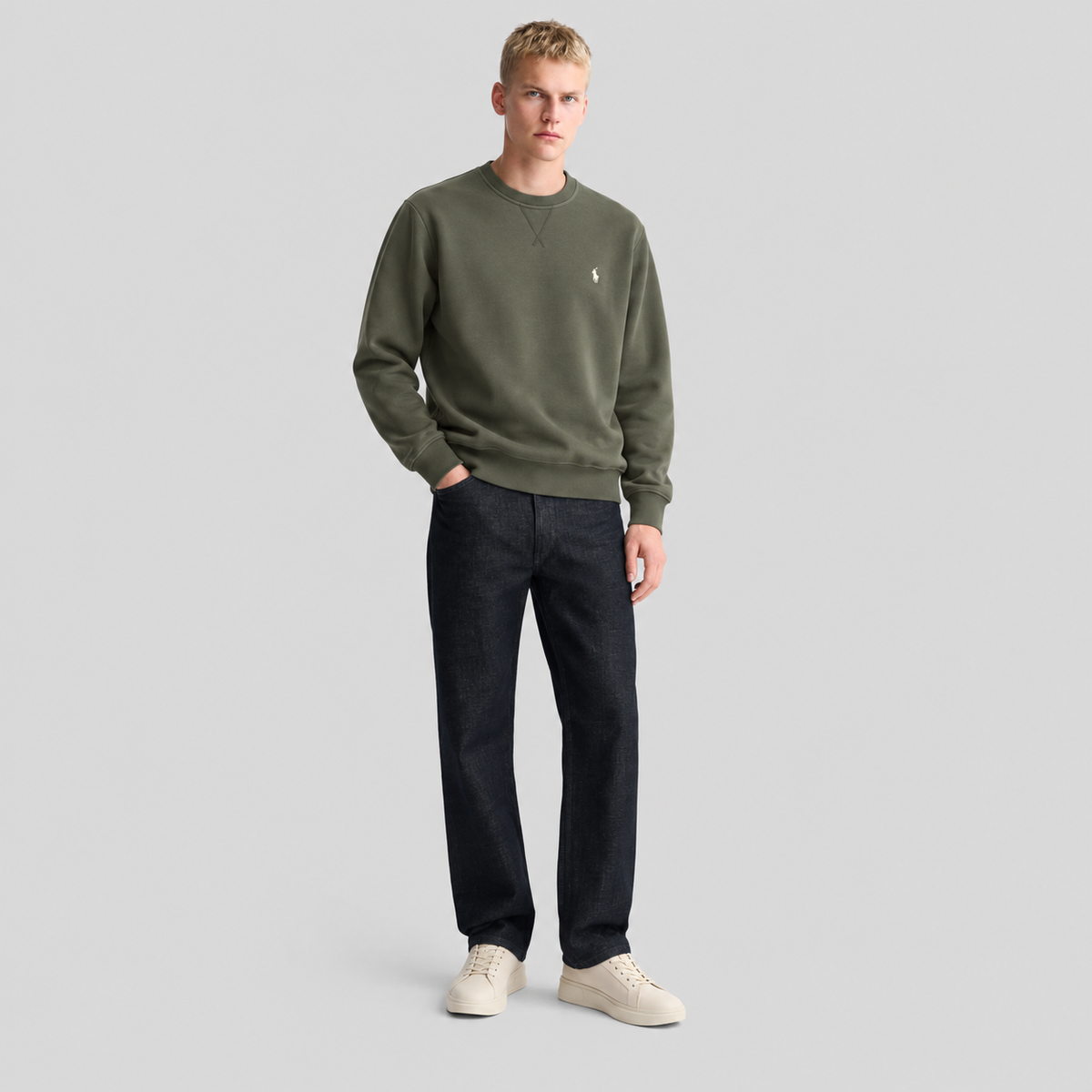 Polo Ralph Lauren Double-Knit Crew-Neck Sweatshirt