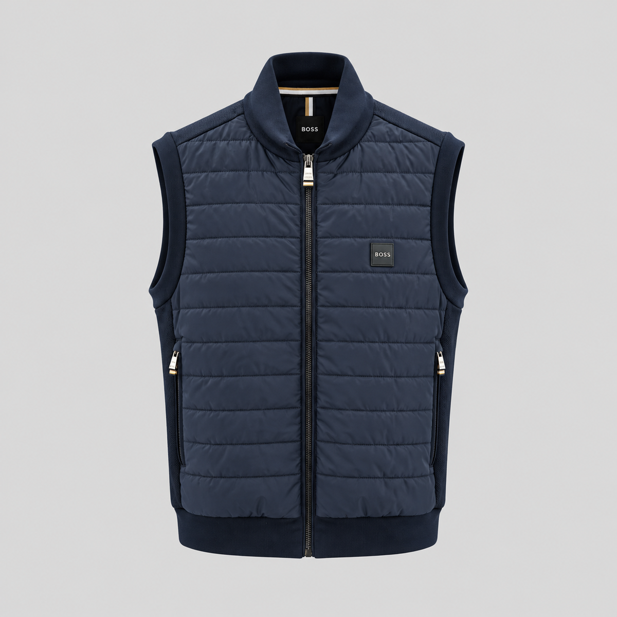 BOSS Hybrid Quilted Gilet With Logo Badge