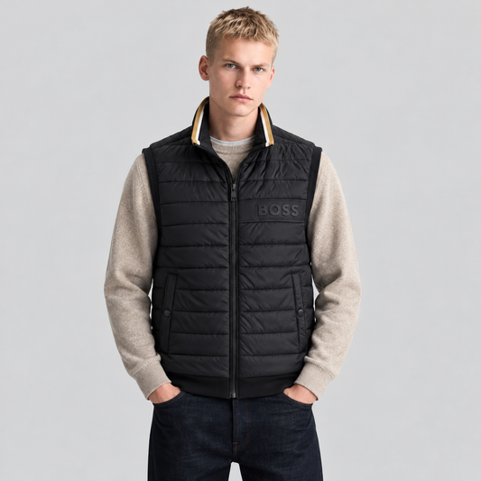 BOSS Quilted Gilet With Logo Band