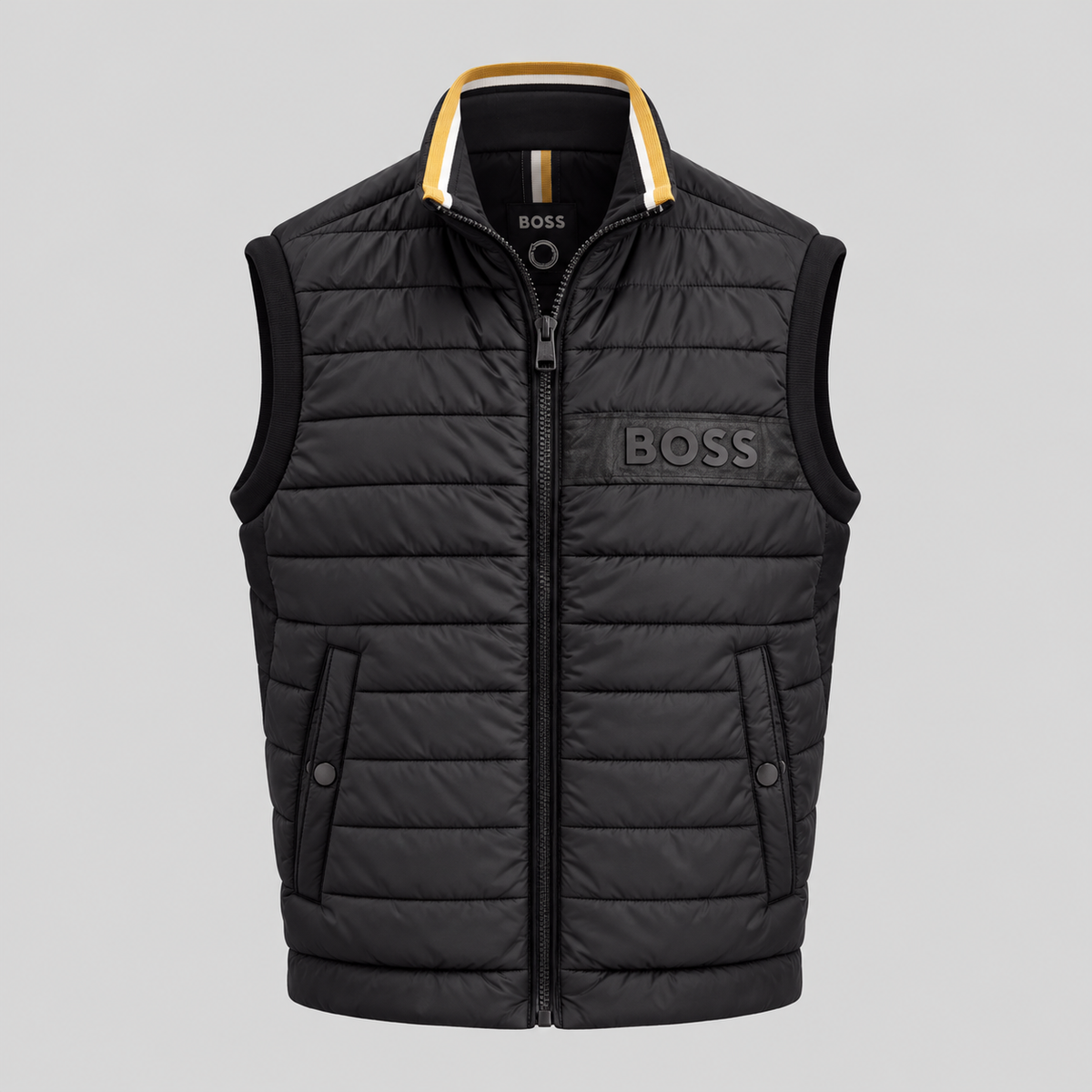 BOSS Quilted Gilet With Logo Band