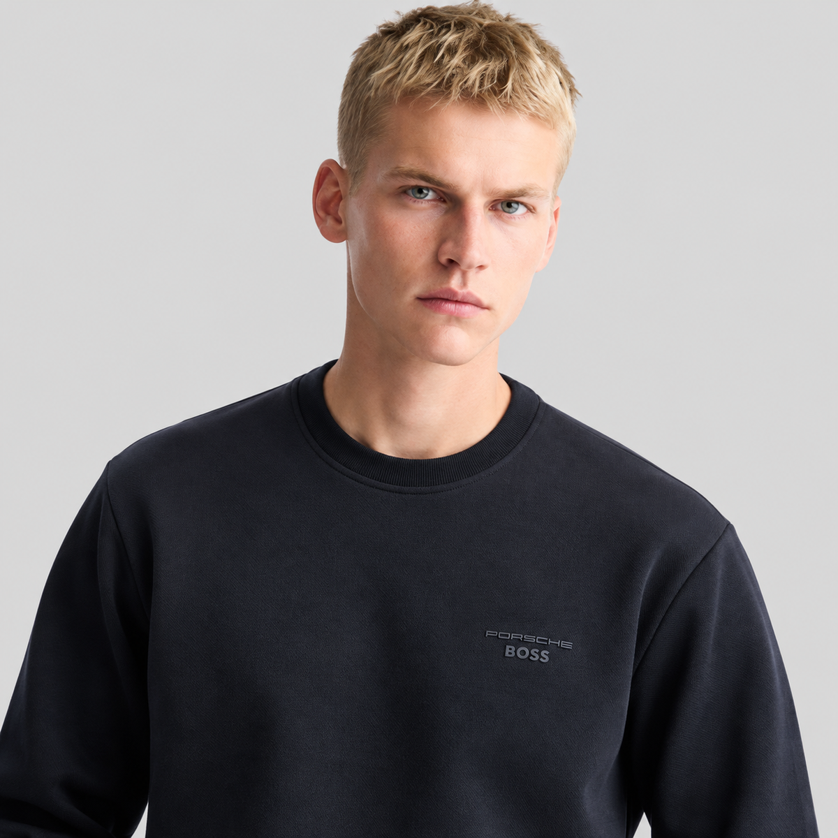 Porsche x BOSS Crew-Neck Sweatshirt With Tonal Logo