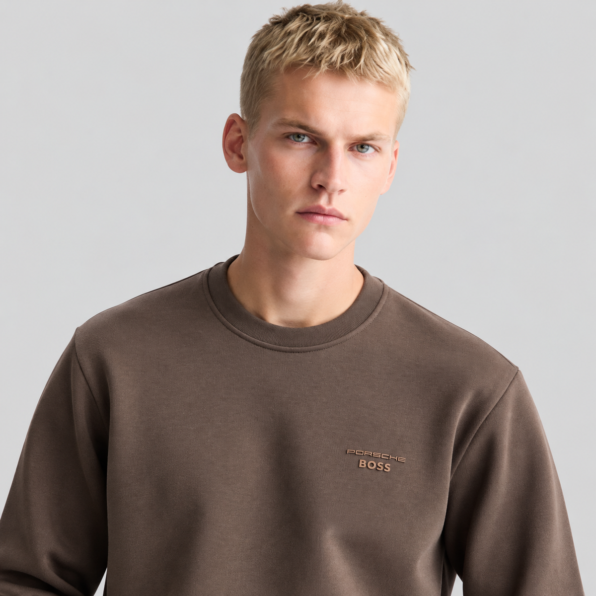 Porsche x BOSS Crew-Neck Sweatshirt With Tonal Logo