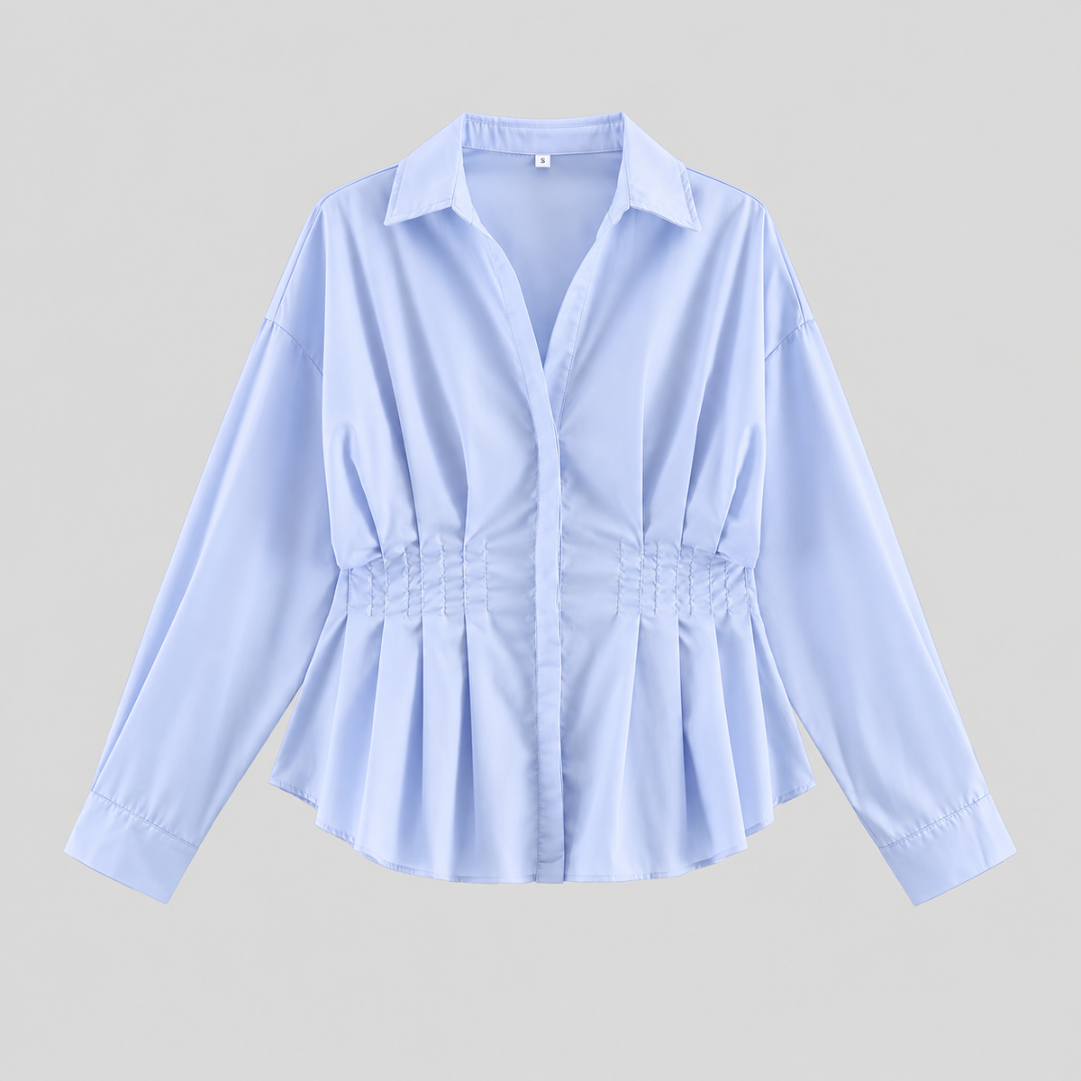 Pleated Poplin Shirt
