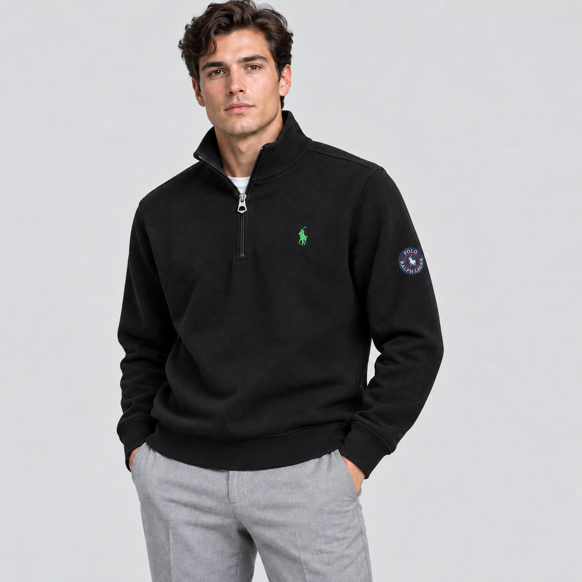 Ralph Lauren High-Neck Polo Sweatshirt