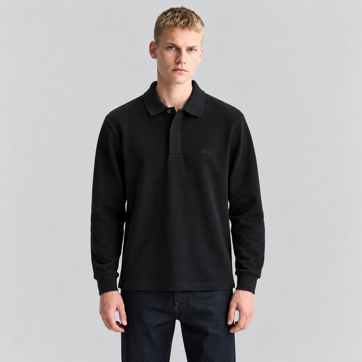 Lacoste Long-Sleeve Pique Polo Shirt