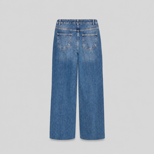 Straight-Leg Raw-Hem Jeans