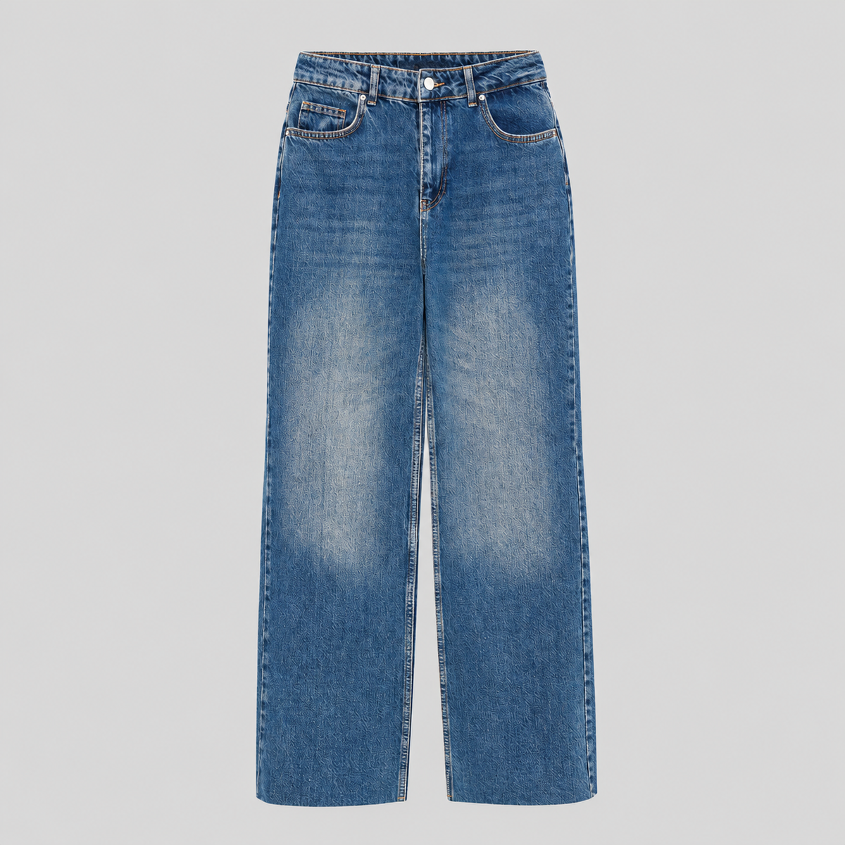 Straight-Leg Raw-Hem Jeans
