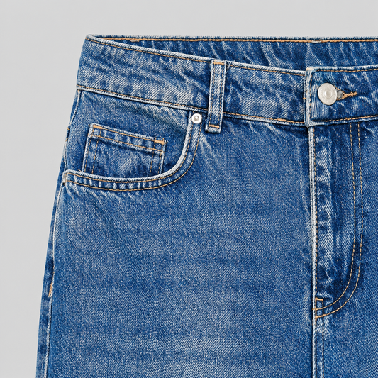Straight-Leg Raw-Hem Jeans