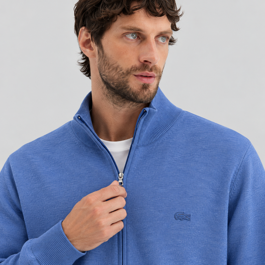 Lacoste Full-Zip Soft Wool Sweater