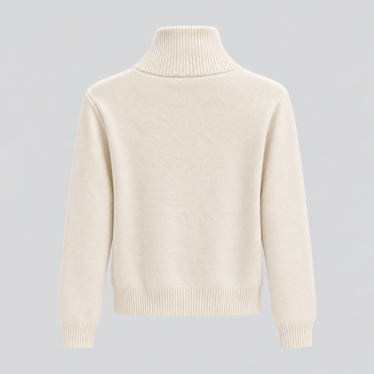 Military-Style Zip Knit Cardigan