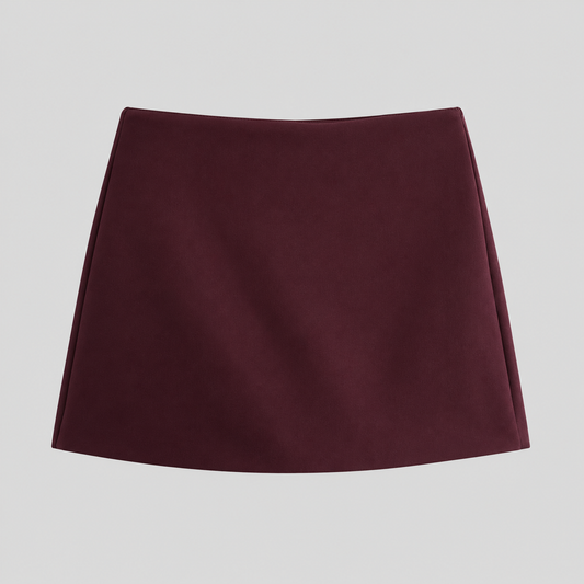 Mini Burgundy Skort