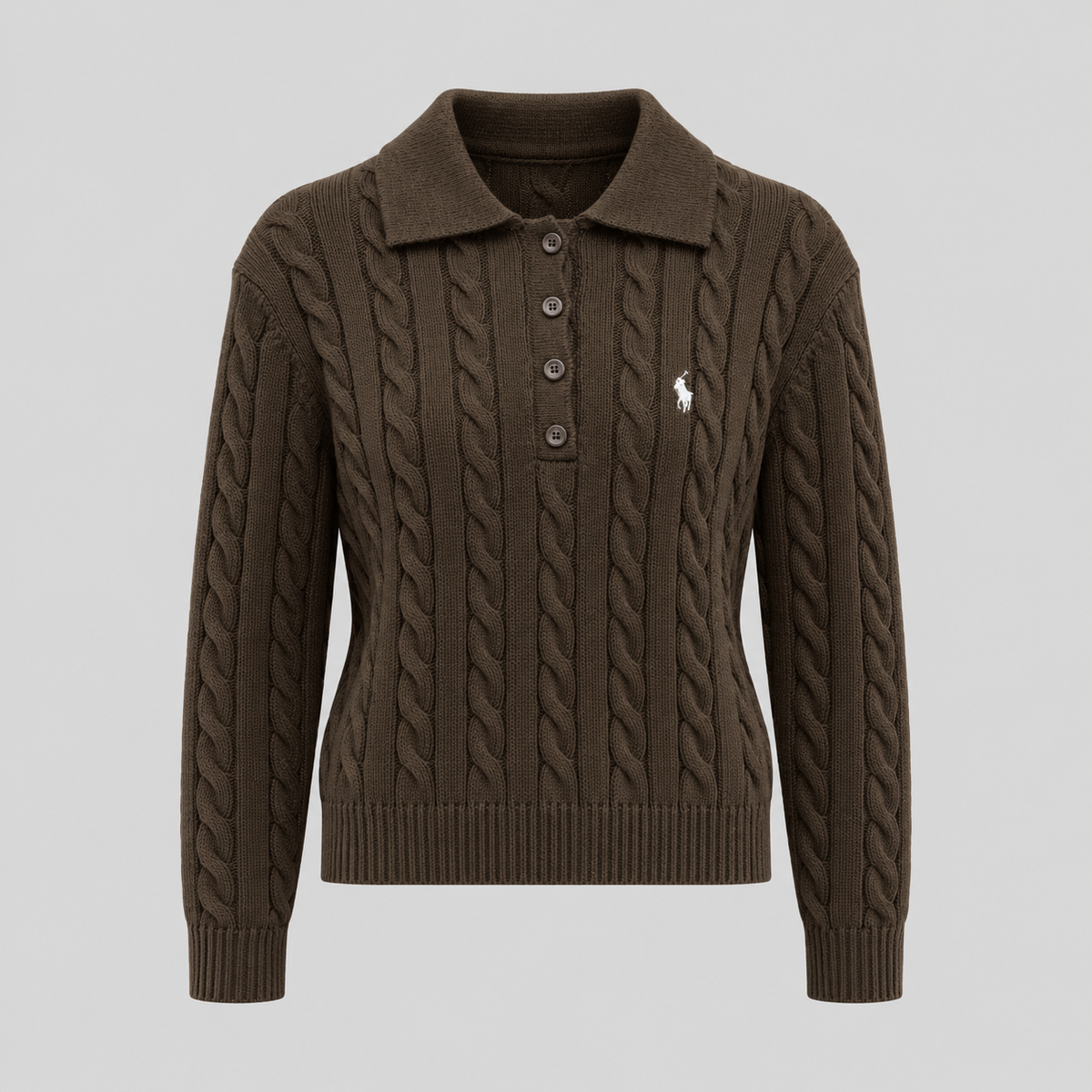 Polo Ralph Lauren Cable-Knit Polo Sweater