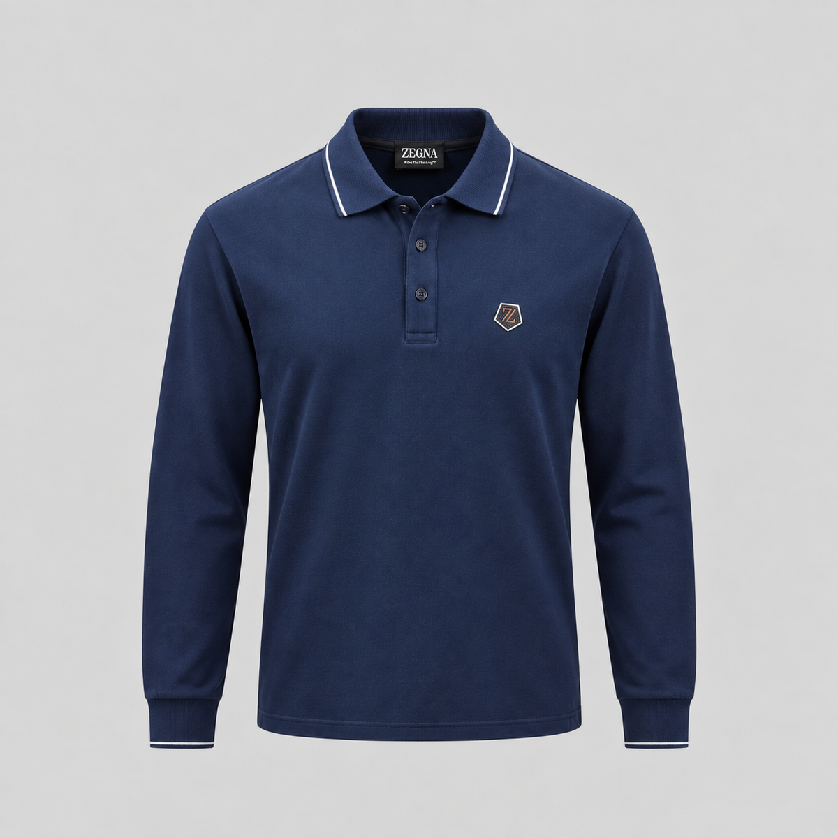 ZEGNA Embroidered-Logo Polo Shirt