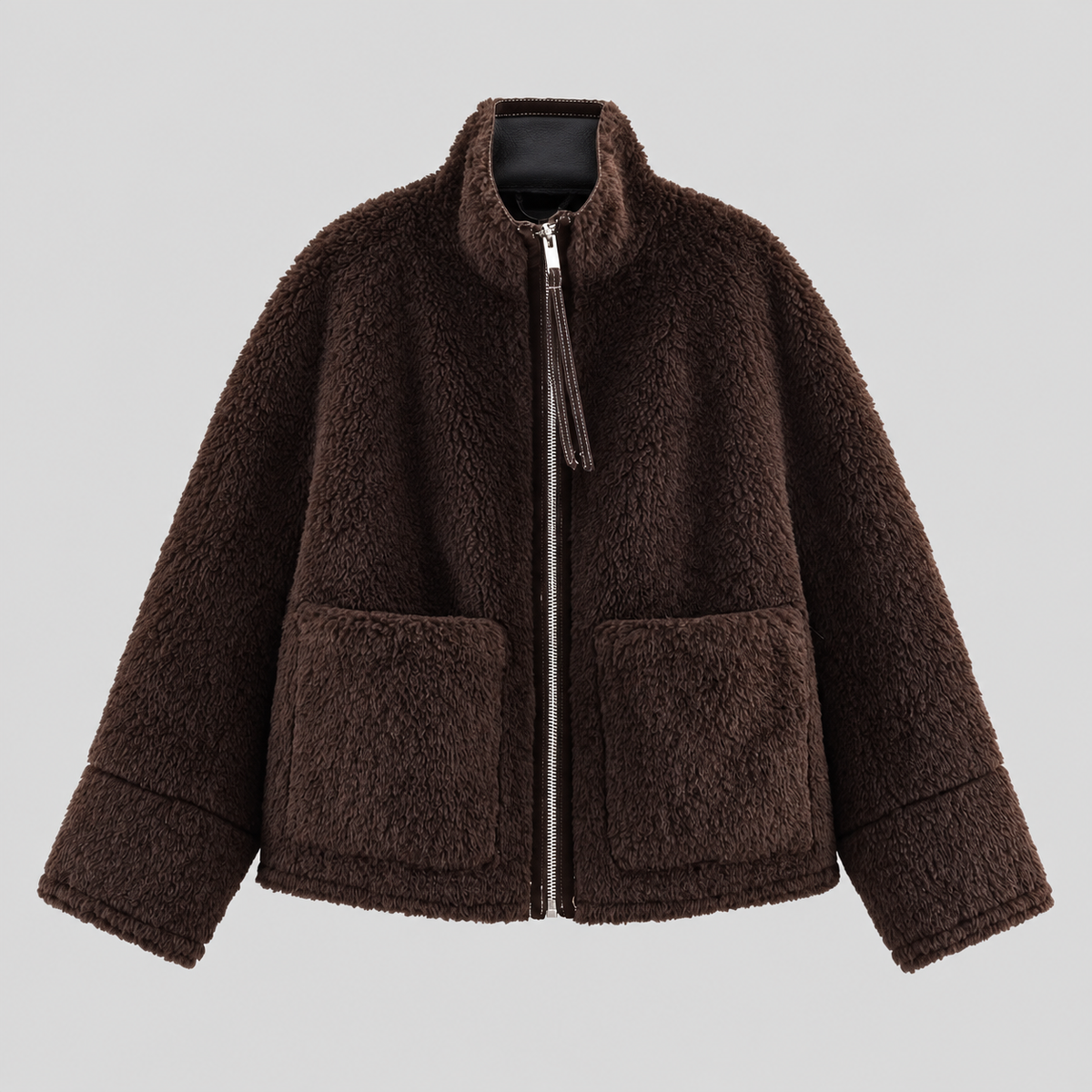 Double Sided Zip Teddy Jacket