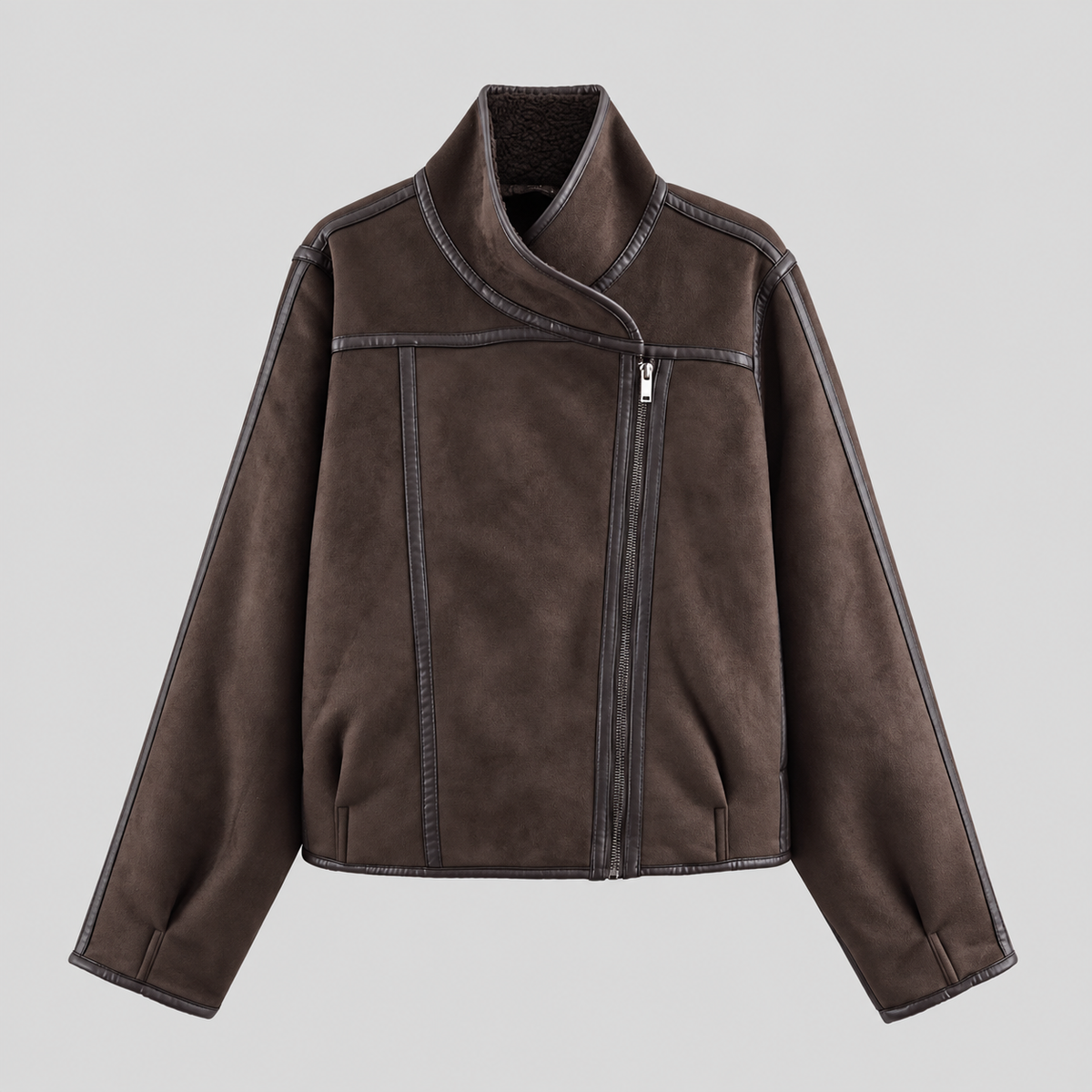 Double Sided Faux Suede Jacket