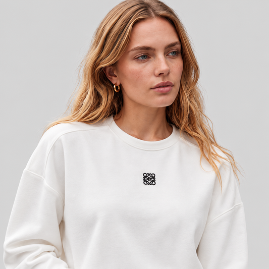 Loewe Oversized Long-Sleeve Cotton Crew-Neck Top