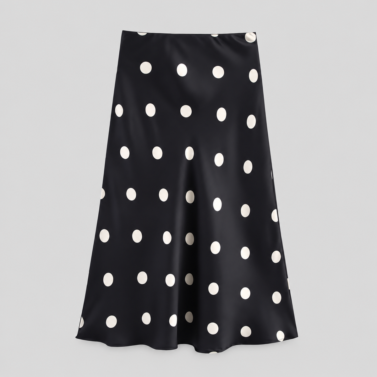 Polka Dots Satin Skirt