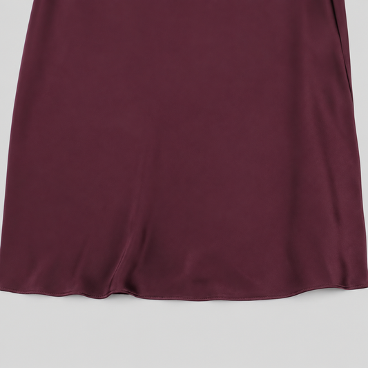 Satin Dress with Scarf