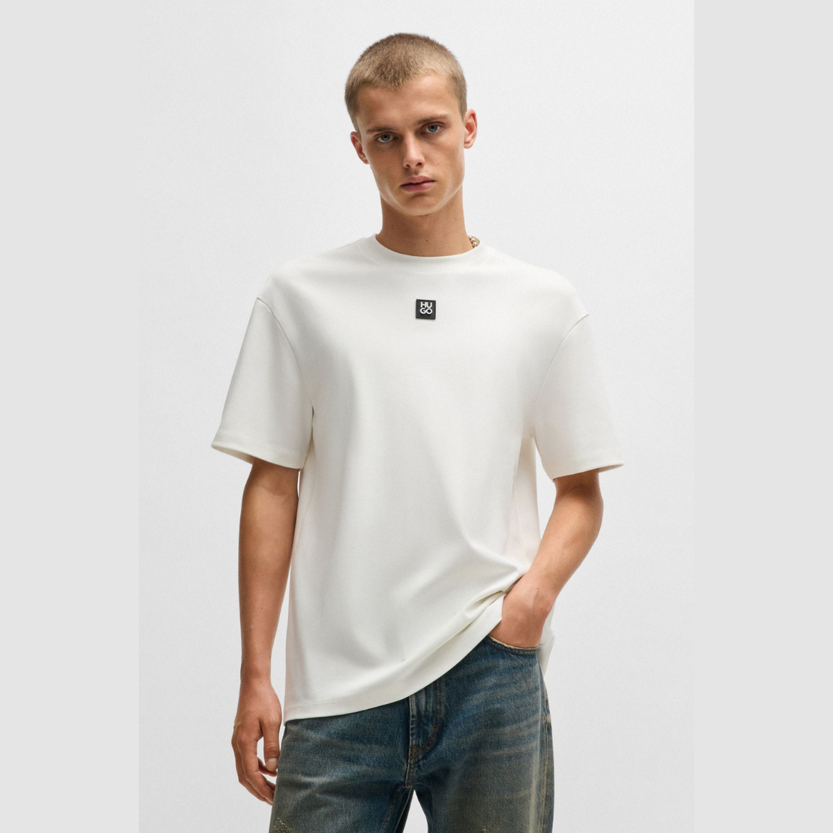 HUGO T-Shirt With Stacked Logo