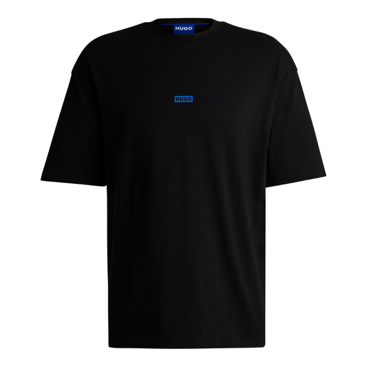 BOSS Cotton-Jersey T-Shirt With Blue Logo Patch