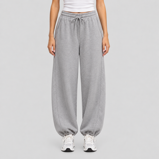 Grey Drawstring Jogger Sweatpants