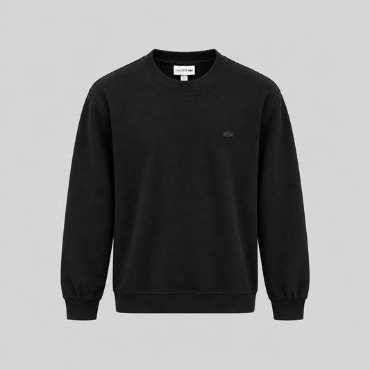 Lacoste Black Crew Neck Pullover Sweater