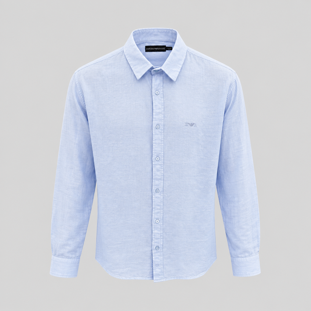 Armani Baby Blue Linen Shirt - BIG SIZE