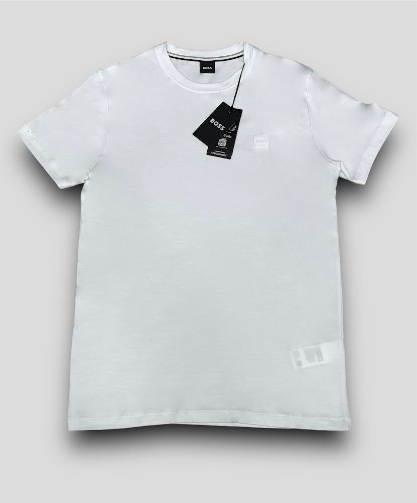 BOSS Cotton T-Shirt with Logo Patch