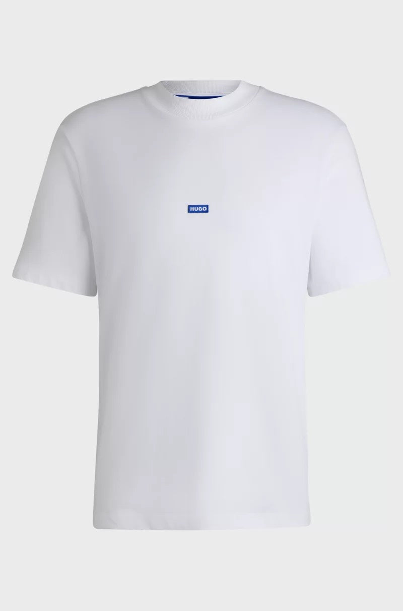 BOSS Cotton-Jersey T-Shirt With Blue Logo Patch