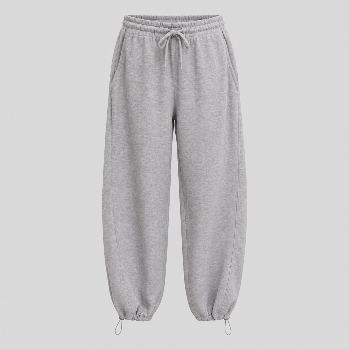 Grey Drawstring Jogger Sweatpants