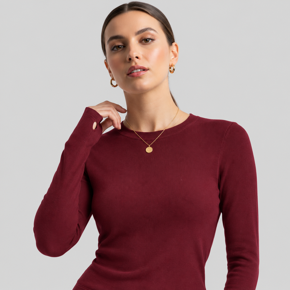 Oysho Long-Sleeve Top With Thumbholes