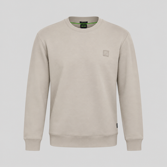 BOSS Crew-Neck Sweatshirt With Logo Badge
