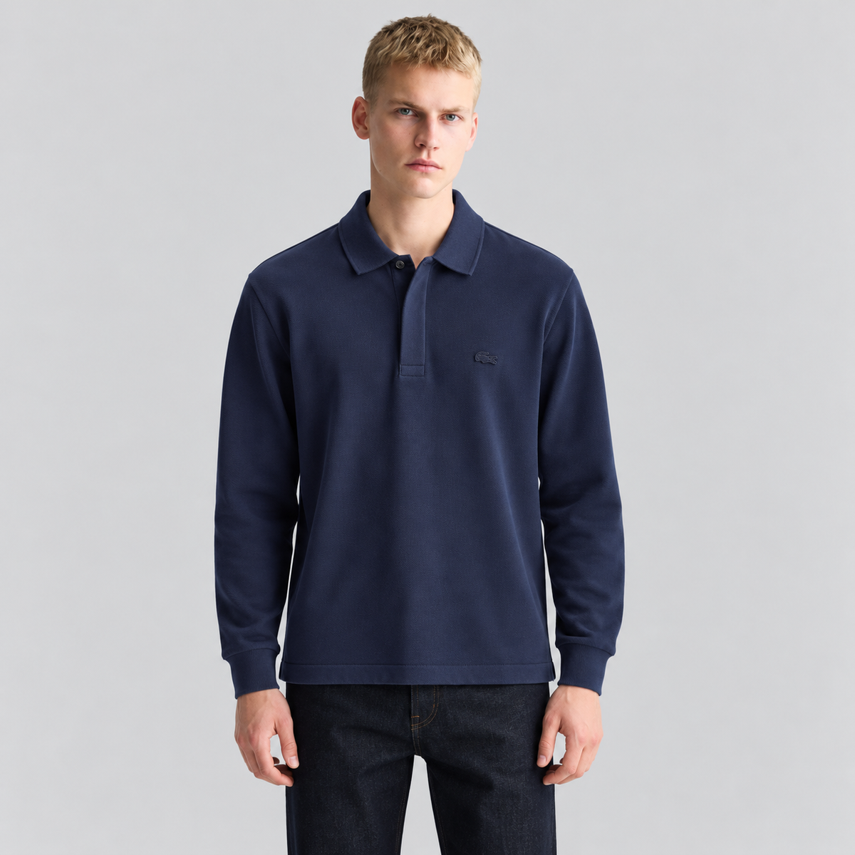 Lacoste Long-Sleeve Pique Polo Shirt