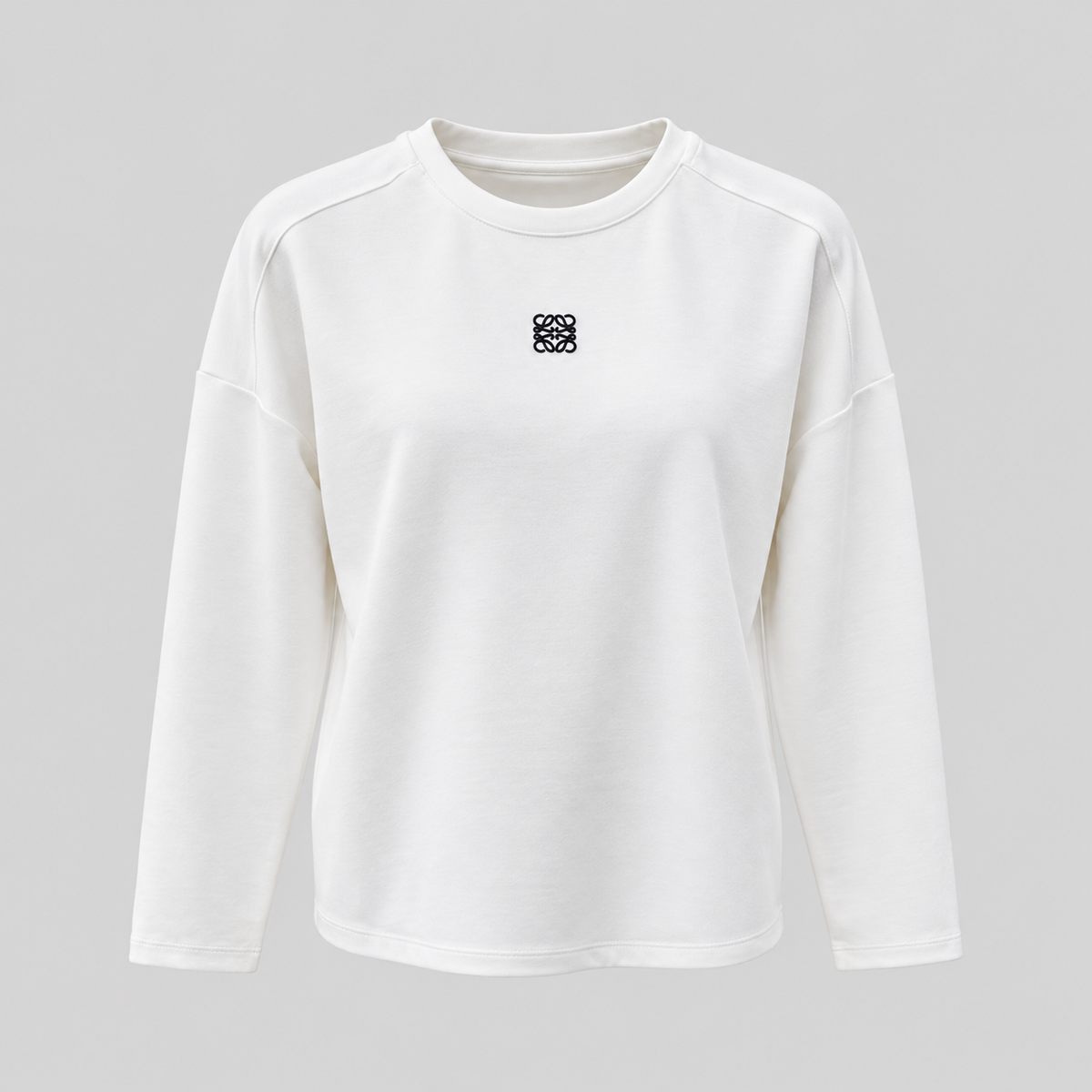 Loewe Oversized Long-Sleeve Cotton Crew-Neck Top
