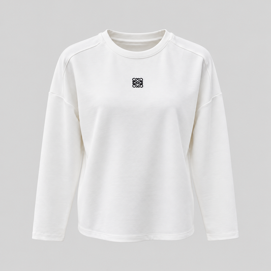 Loewe Oversized Long-Sleeve Cotton Crew-Neck Top