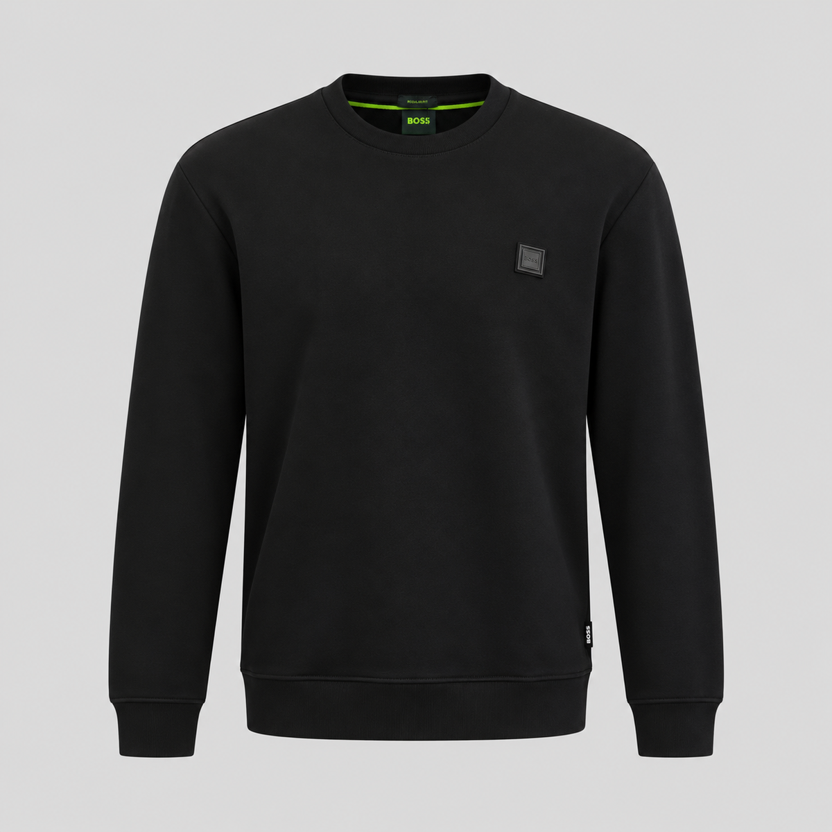 BOSS Crew-Neck Sweatshirt With Logo Badge