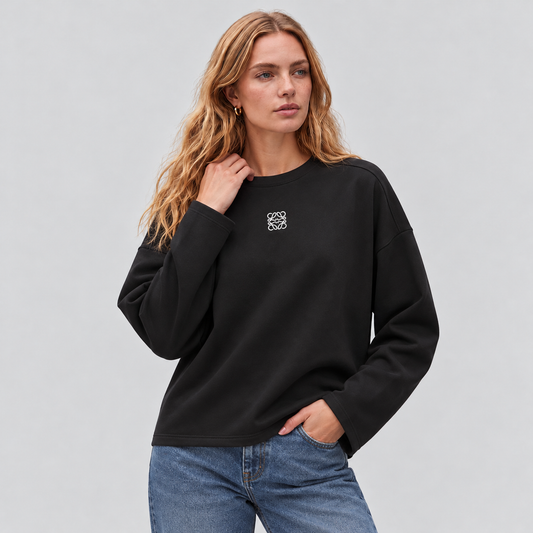 Loewe Oversized Long-Sleeve Cotton Crew-Neck Top