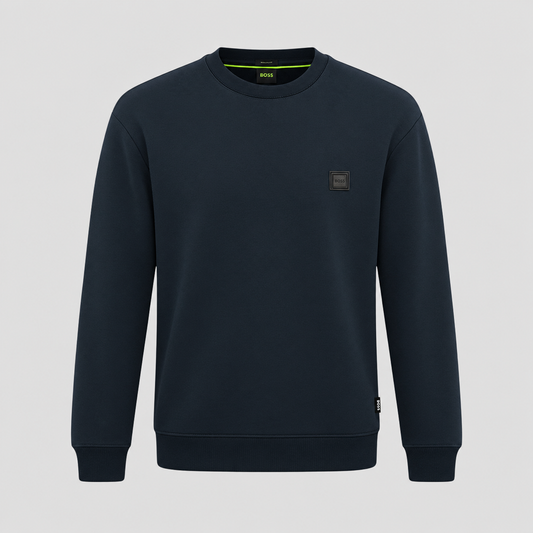 BOSS Crew-Neck Sweatshirt With Logo Badge