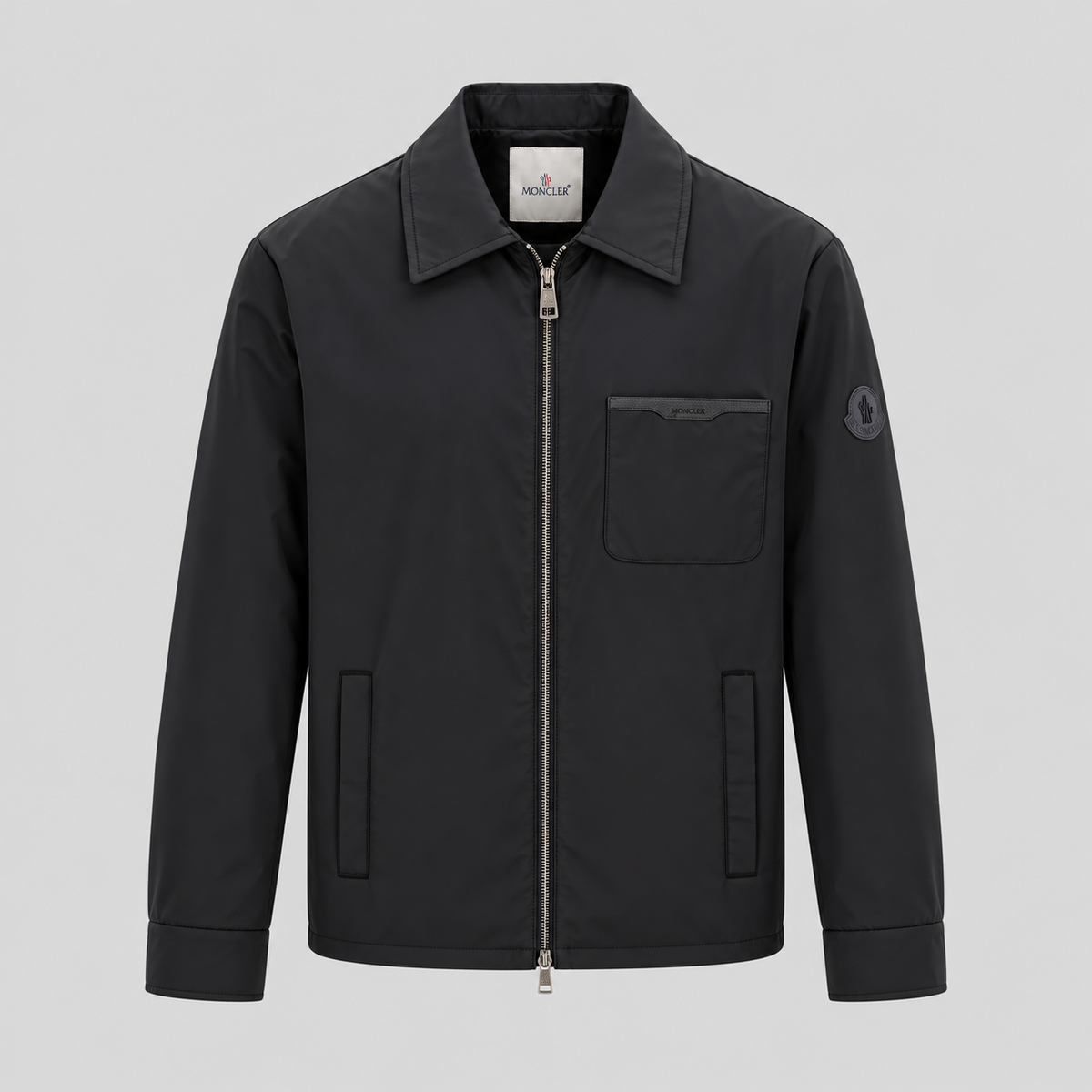 Moncler Zip Shirt Jacket With Chest Pocket