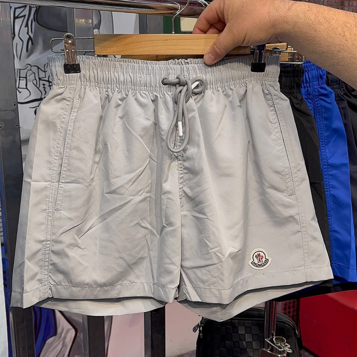 Moncler Monogram Print Swim Shorts