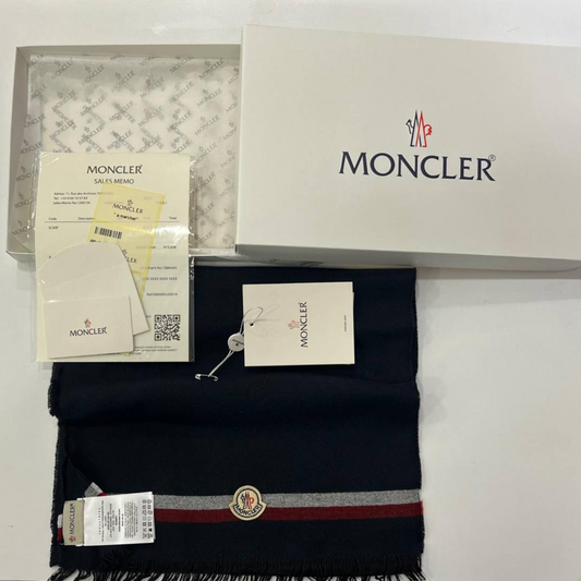 Moncler Tricolour Cotton Scarf