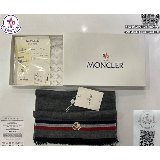 Moncler Tricolour Cotton Scarf