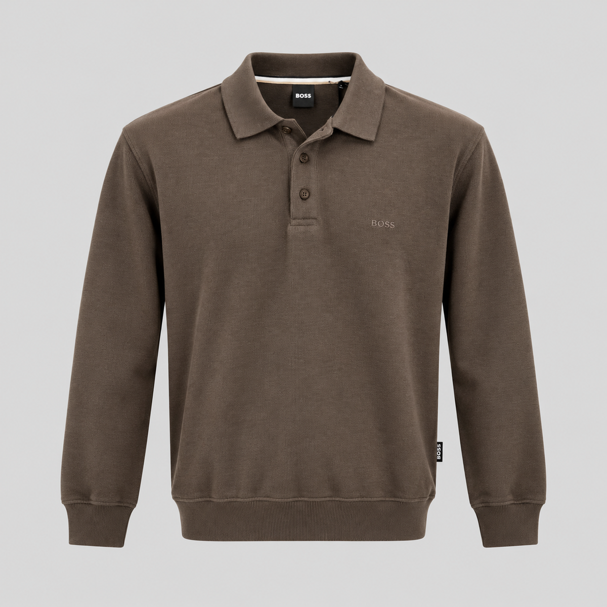 BOSS Long-Sleeve Polo Sweatshirt