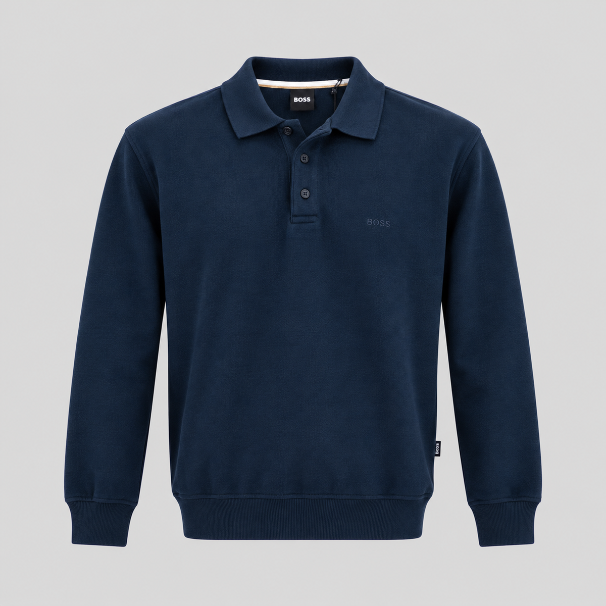 BOSS Long-Sleeve Polo Sweatshirt