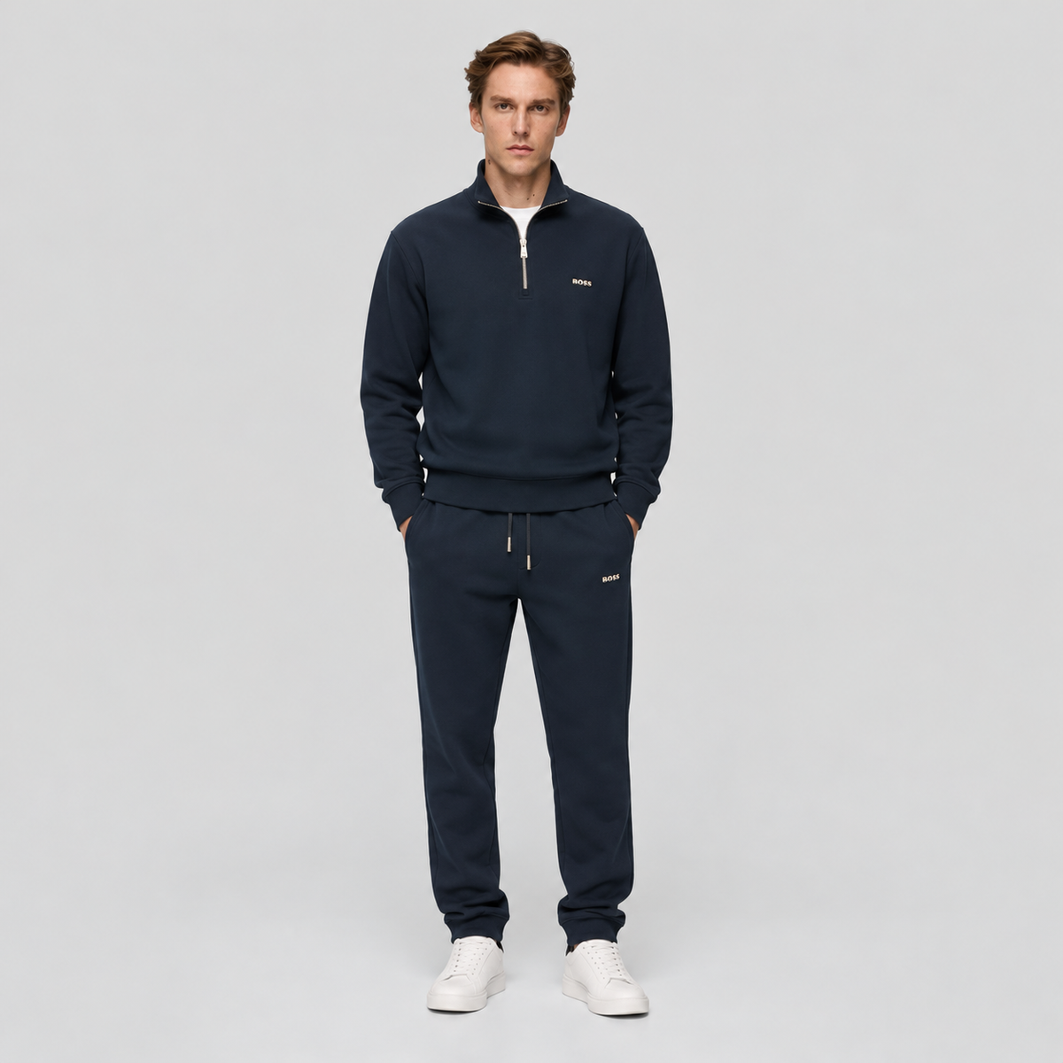 BOSS Tracksuit Set With Striped Logo